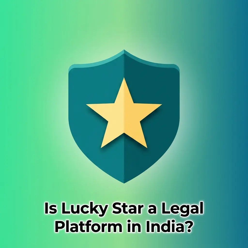 Lucky Star legal platform India showing licence compliance, responsible gambling tools, and data privacy policy details