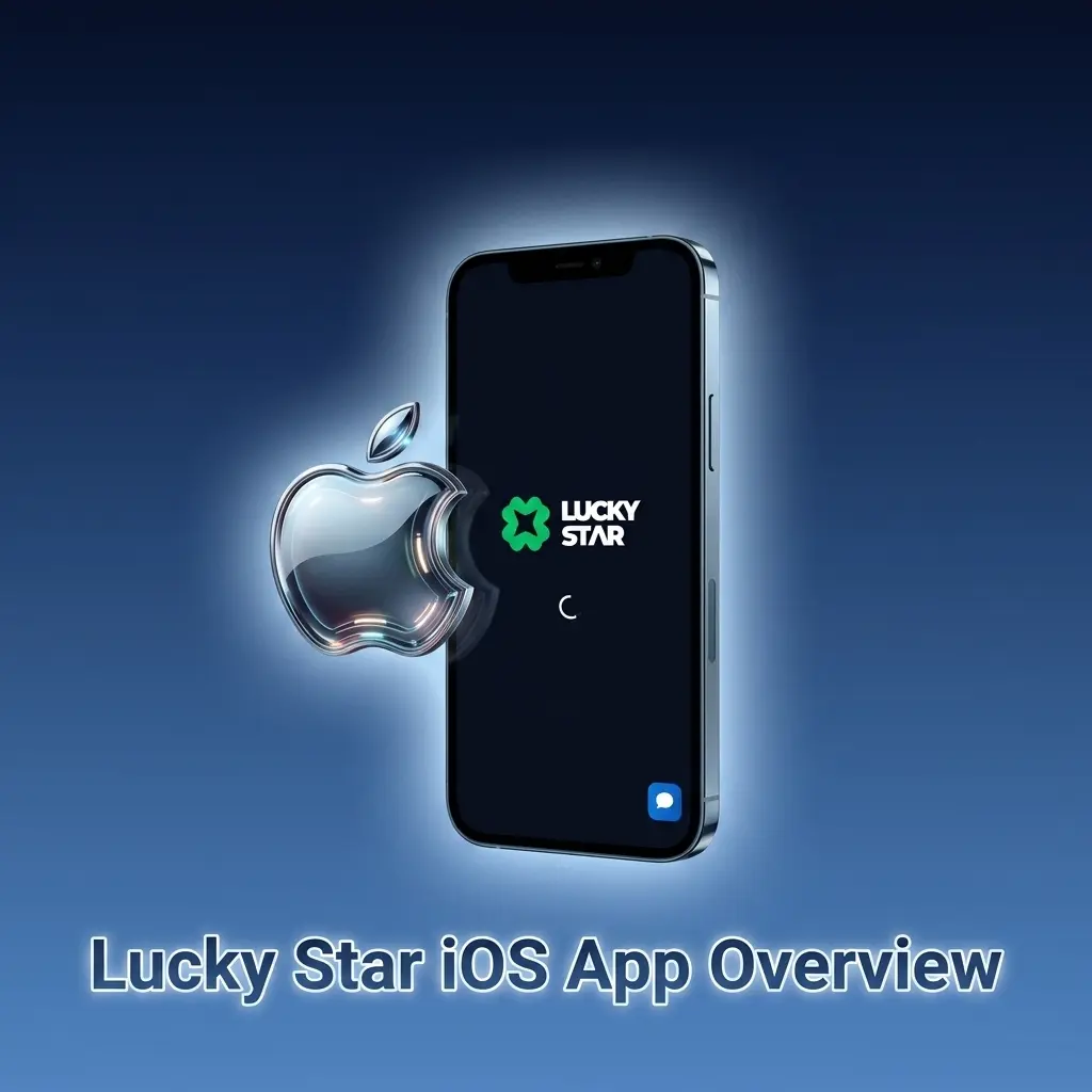Lucky Star iOS app interface on iPhone and iPad showing sports betting and live casino features, free to download