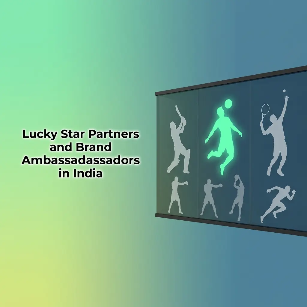 Lucky Star India brand ambassadors and partners including cricket personalities, regional sports affiliates, and digital media collaborations