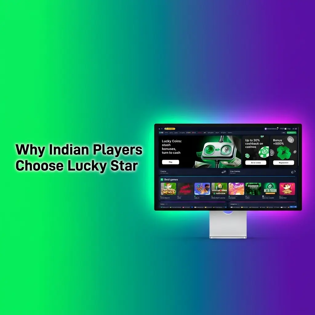 Lucky Star betting platform for Indian players showing cricket, kabaddi, football markets with secure mobile access on Android and iOS